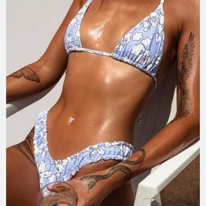 Princess Polly Blue and White Bikini
